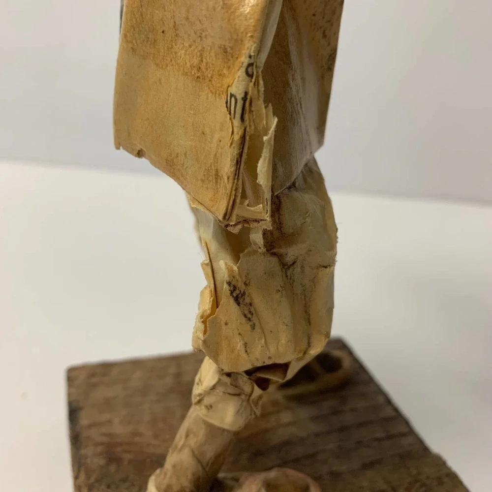 Vintage EB M.R. Cartoneria  Papier-mâché Folk Art Figurine‎ Handmade in Mexico